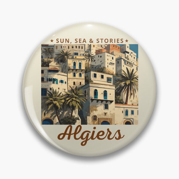 Item preview, Algiers in Algeria, Africa, Vintage Art Travel Landscape designed and sold by MaateoDesign.