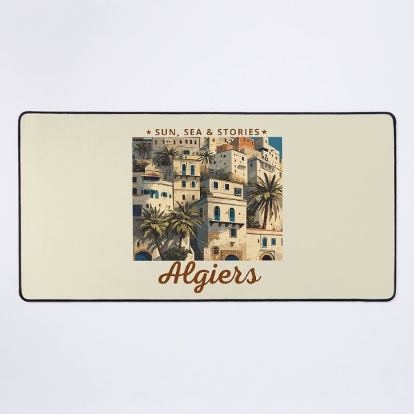 Item preview, Algiers in Algeria, Africa, Vintage Art Travel Landscape designed and sold by MaateoDesign.