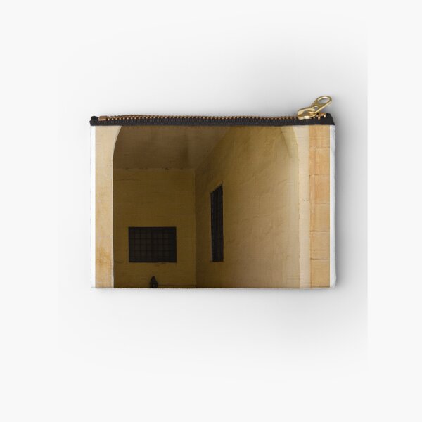 Item preview, Sunlit Mediterranean Archway Passage With Staircase and Sea View Through Window designed and sold by Nmallia.