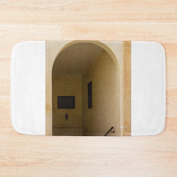 Item preview, Sunlit Mediterranean Archway Passage With Staircase and Sea View Through Window designed and sold by Nmallia.