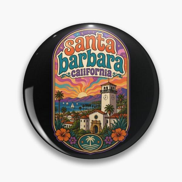 Item preview, Santa Barbara California Trippy Travel designed and sold by TomFrontierArt.