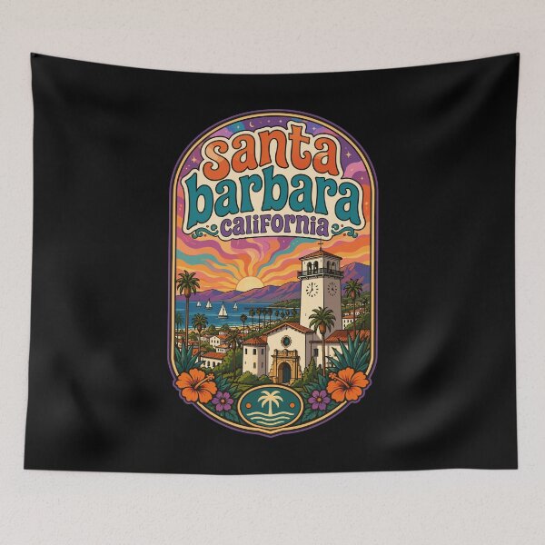 Item preview, Santa Barbara California Trippy Travel designed and sold by TomFrontierArt.