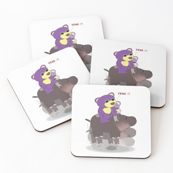 Item preview, Moo Deng baby hippo spring, Mr.Purple bear ride Moo Deng, cute baby hippo, hippo lover  designed and sold by Figaro-17.