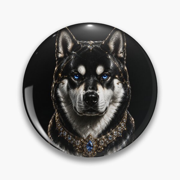 Item preview, Regal Akita – Black & Gold Japanese Dog Art designed and sold by TheLumina.