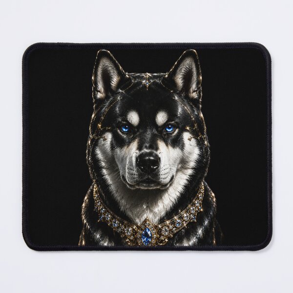 Item preview, Regal Akita – Black & Gold Japanese Dog Art designed and sold by TheLumina.