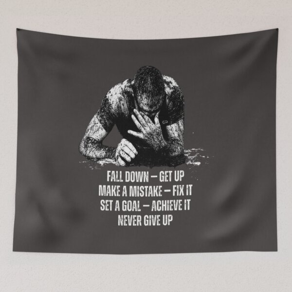 Item preview, Fall Down Get Up Motivation designed and sold by FABIOLA1970.