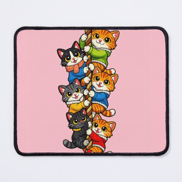 Item preview, Kitten Tower Cute Cats Climbing Rope Stack designed and sold by WearTheVibe Store.