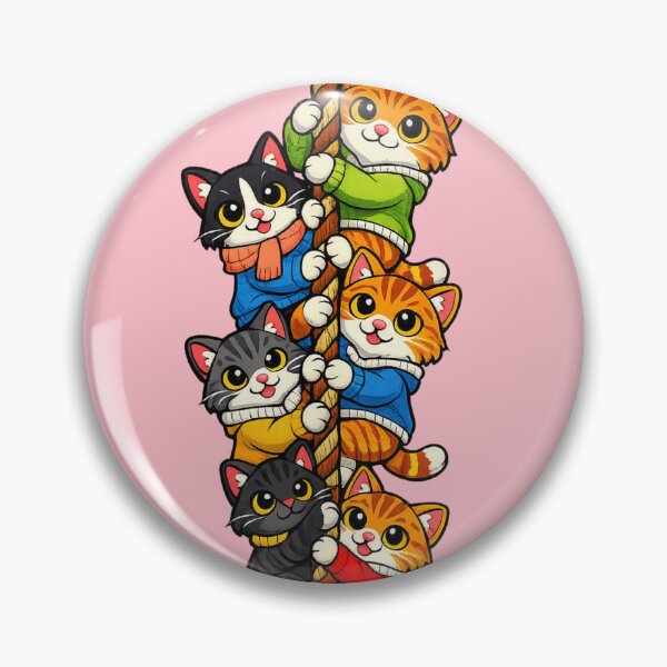 Item preview, Kitten Tower Cute Cats Climbing Rope Stack designed and sold by WearTheVibe Store.