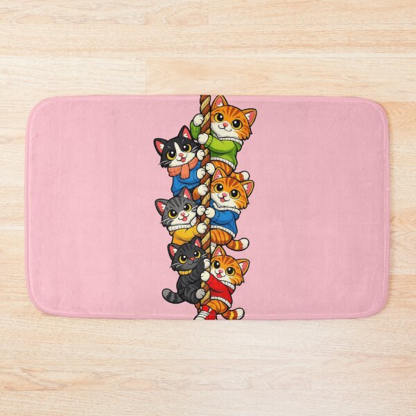 Item preview, Kitten Tower Cute Cats Climbing Rope Stack designed and sold by WearTheVibe Store.