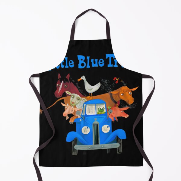 Artikelvorschau, Kleiner blauer Lastwagen und Bauernhoftiere – Vektorillustration entworfen und verkauft von Krycklund.
