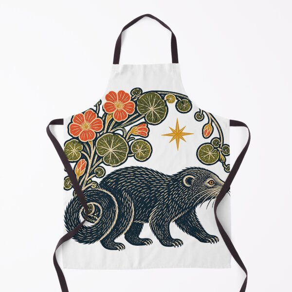 Item preview, Blockprint Binturong Nasturtium Star designed and sold by aihrgdesign.