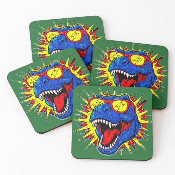 Item preview, Retro T-Rex | Dinosaur Design Neon Glasses designed and sold by AstronautMerch.