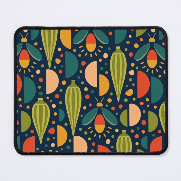Item preview, Okra Firefly Bauhaus Pattern designed and sold by aihrgdesign.