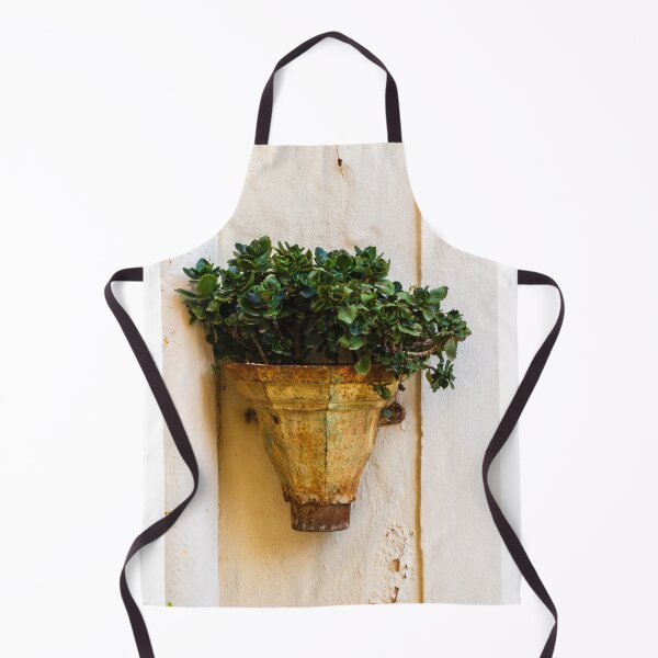 Item preview, Rustic Wall Planter With Green Succulent Plants Against A Weathered Cream Stucco Wall designed and sold by Nmallia.