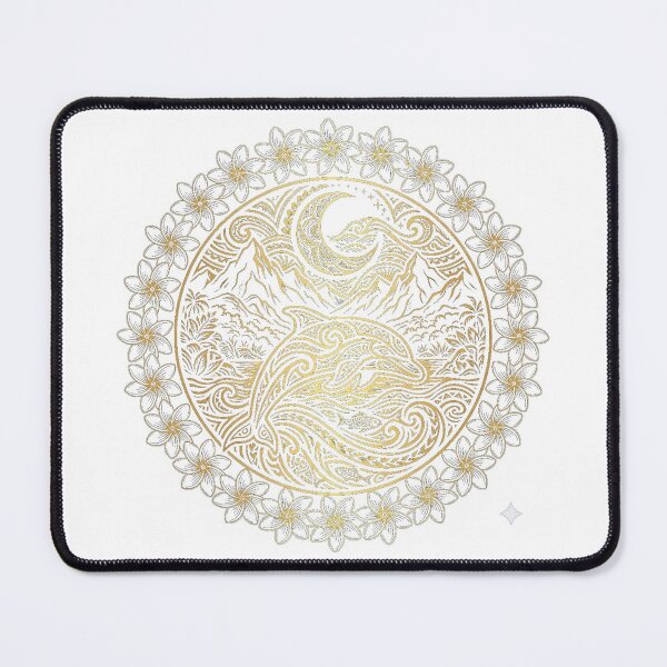 Item preview, Sun Dolphin Under the Moon Crowned with Tiare designed and sold by Hawaii26.