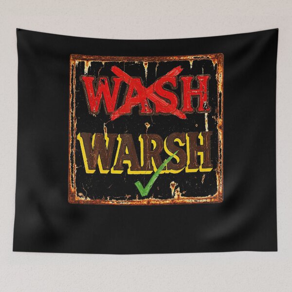 Item preview, Wash Warsh Southern Accent Country Saying Pronunciation Joke designed and sold by Lhwatsrdina.