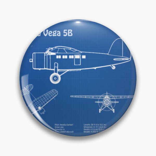 Item preview, Lockheed Vega 5B Of Amelia Earhart Airplane Bluepr designed and sold by atreyoshop.