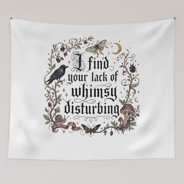 Item preview, I Find Your Lack Of Whimsy Disturbing Mushroom Crow designed and sold by Lhwatsrdina.