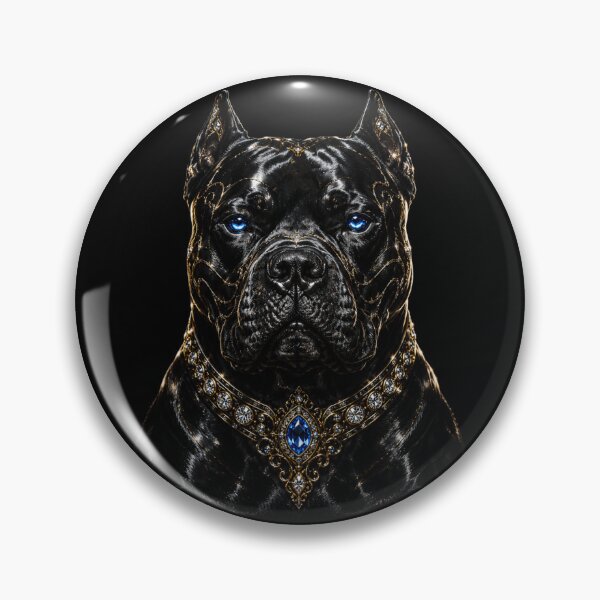 Item preview, Regal American Bully – Black & Gold Dog Portrait Art designed and sold by TheLumina.