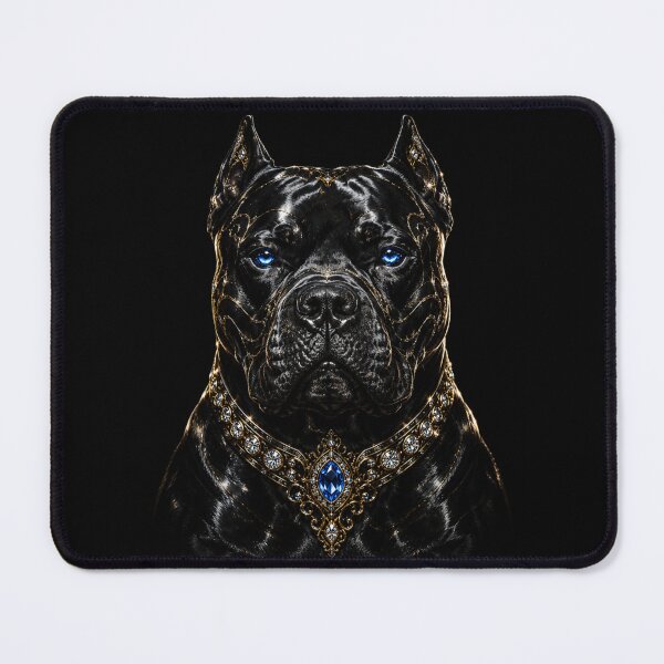 Item preview, Regal American Bully – Black & Gold Dog Portrait Art designed and sold by TheLumina.