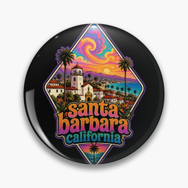 Item preview, Santa Barbara California USA Trippy Travel designed and sold by TomFrontierArt.