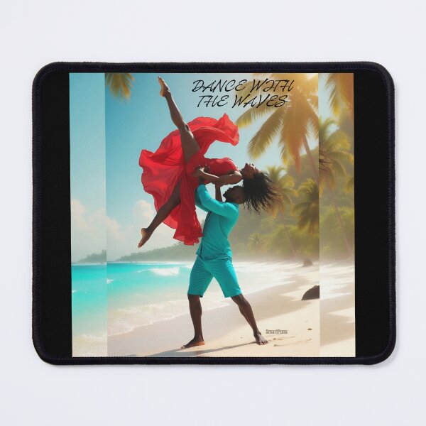 Item preview, Dance with the Waves – Tropical Acrobatic Bachata Couple, Romantic Beach Sunset Lift Portrait, Sensual Latin Dancers Apparel Poster designed and sold by SmartPuns.