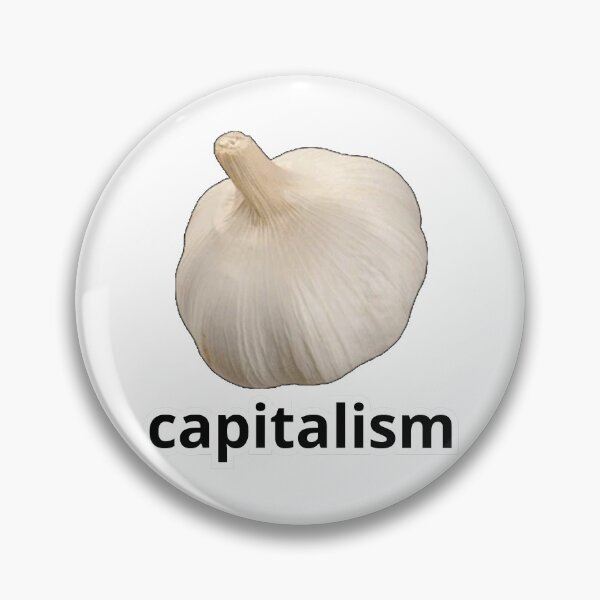 Item preview, Capitalism Garlic Funny Anti Capitalist Meme | Funny  | Gen z Humor Sticker Ugly Design designed and sold by Maviartig.
