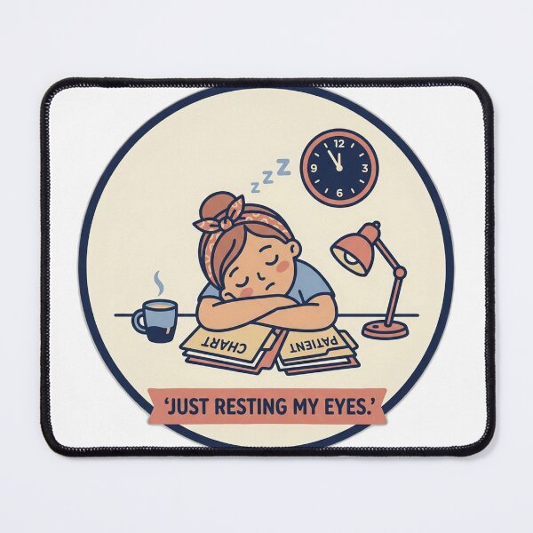Item preview, Funny Nurse Shirt - Just Resting My Eyes - RN Gift designed and sold by Harlo.co.