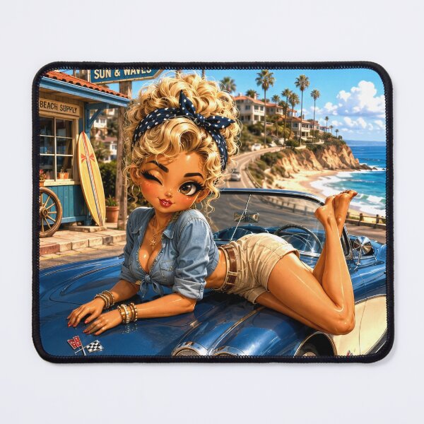Item preview, Rockachibi Crystal - California Dreamin' Pin-Up by Kek-Ina designed and sold by Kek-Ina.
