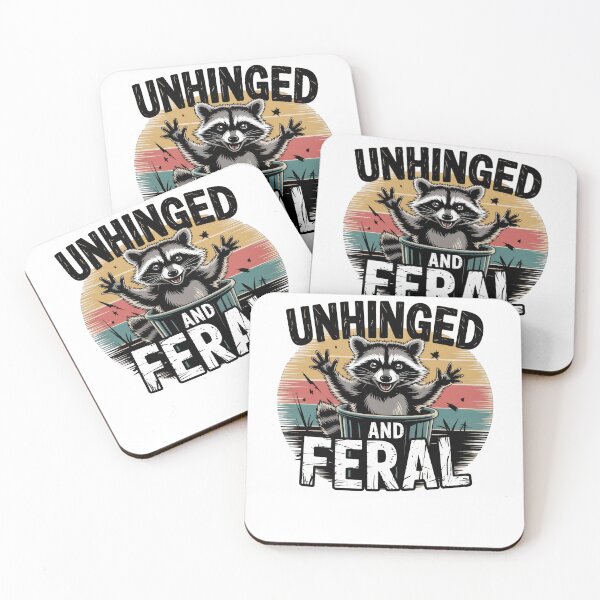 Item preview, Unhinged And Feral Funny Cute Raccoon designed and sold by borutawear.
