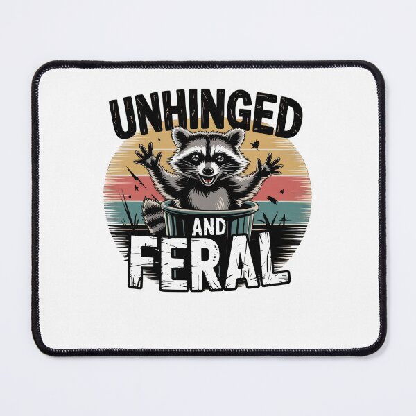 Item preview, Unhinged And Feral Funny Cute Raccoon designed and sold by borutawear.