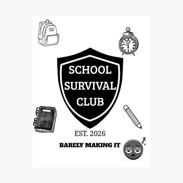 Item preview, School Survival Club Funny Back to School Student Design designed and sold by Umbrella urban.