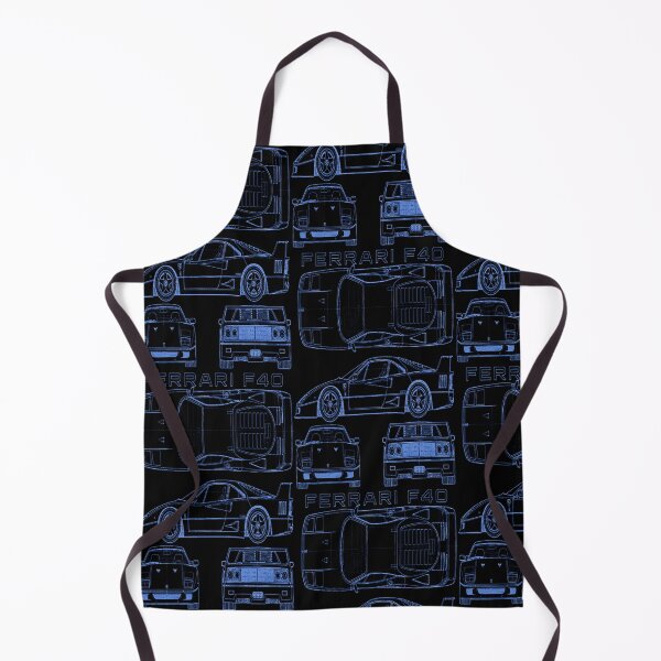 Item preview, Ferrari F40 Technical Blueprint – Blue Line Art designed and sold by jubileuuu.