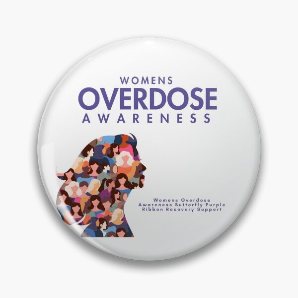 Item preview, Womens Overdose Awareness Butterfly Purple Ribbon Recovery Support designed and sold by AYMAN-NIDAM.
