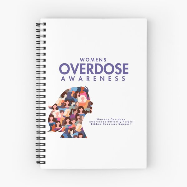 Item preview, Womens Overdose Awareness Butterfly Purple Ribbon Recovery Support designed and sold by AYMAN-NIDAM.