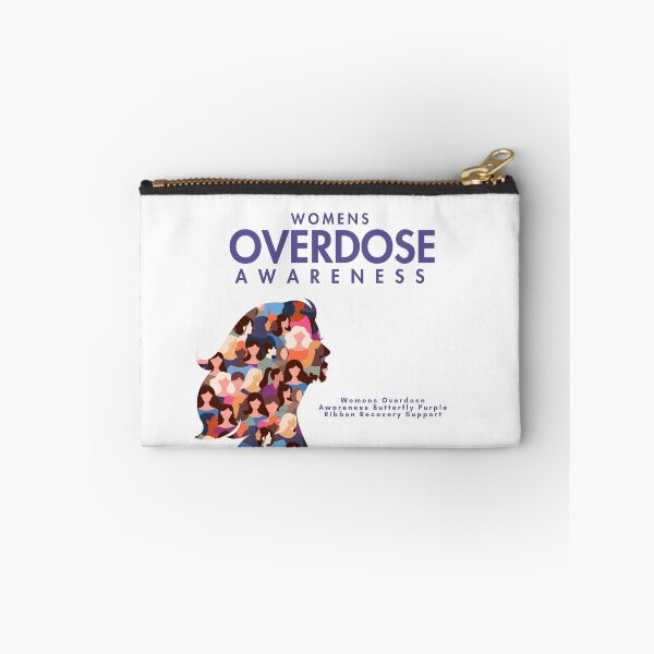 Item preview, Womens Overdose Awareness Butterfly Purple Ribbon Recovery Support designed and sold by AYMAN-NIDAM.
