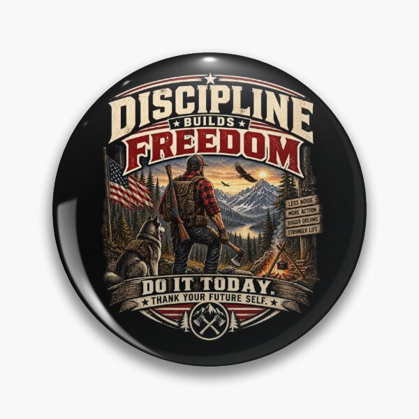 Item preview, Discipline Builds Freedom - Vintage Outdoor American Motivation Design designed and sold by DomKo10.