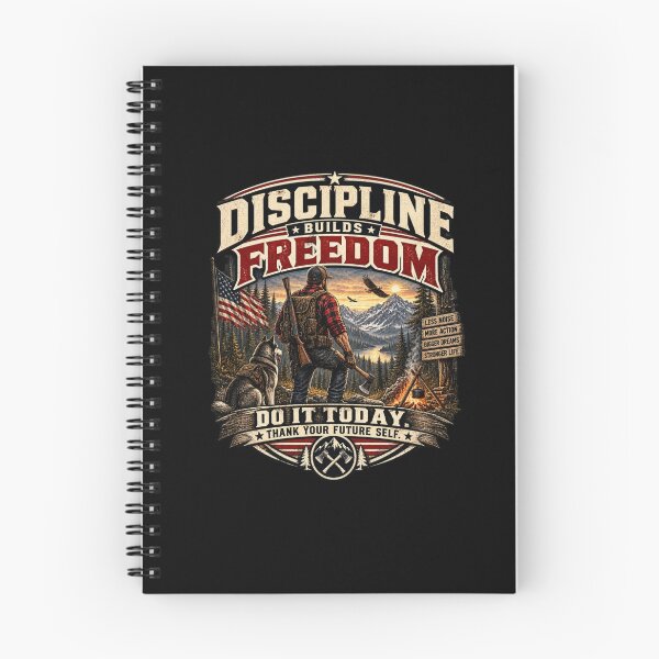 Item preview, Discipline Builds Freedom - Vintage Outdoor American Motivation Design designed and sold by DomKo10.