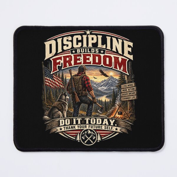Item preview, Discipline Builds Freedom - Vintage Outdoor American Motivation Design designed and sold by DomKo10.