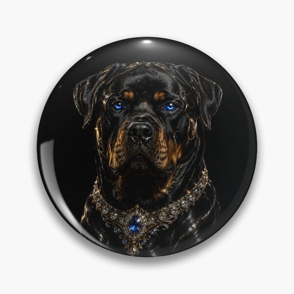 Item preview, Regal Rottweiler – Black & Gold Guardian Dog Art designed and sold by TheLumina.