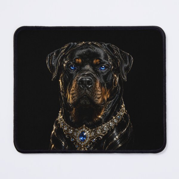 Item preview, Regal Rottweiler – Black & Gold Guardian Dog Art designed and sold by TheLumina.