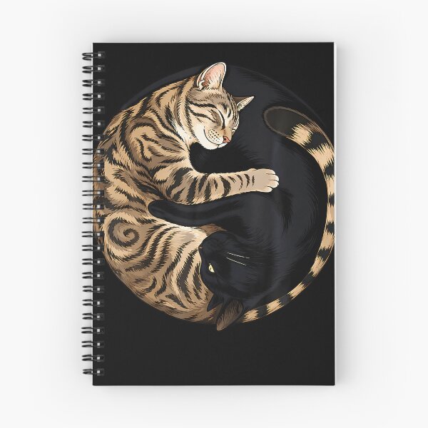Item preview, Yin Yang Cats Tabby Black Cat Balance Harmony designed and sold by Lhwatsrdina.