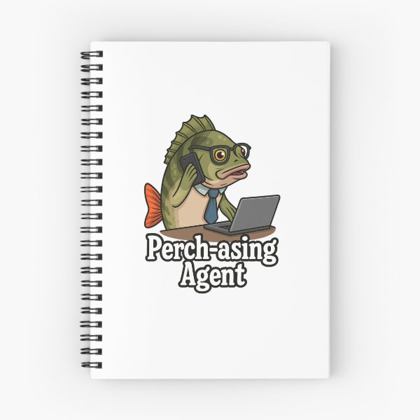 Item preview, Perch-asing Agent | Funny Business Fish Sticker for Office Humor & Work Gifts designed and sold by TeeCraftTeeCo.