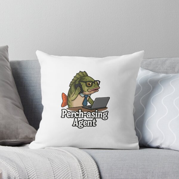 Item preview, Perch-asing Agent | Funny Business Fish Sticker for Office Humor & Work Gifts designed and sold by TeeCraftTeeCo.