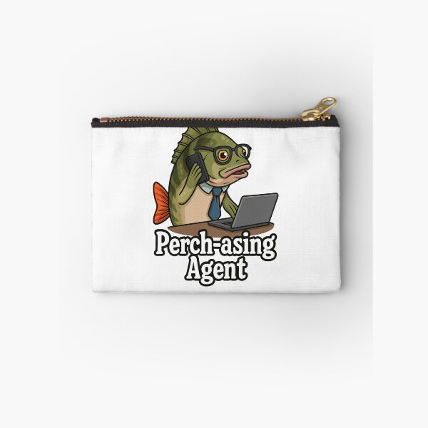 Item preview, Perch-asing Agent | Funny Business Fish Sticker for Office Humor & Work Gifts designed and sold by TeeCraftTeeCo.