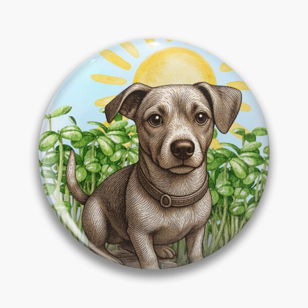 Item preview, Jack Russell/Beagle Mix in field with sun designed and sold by jwturcott.