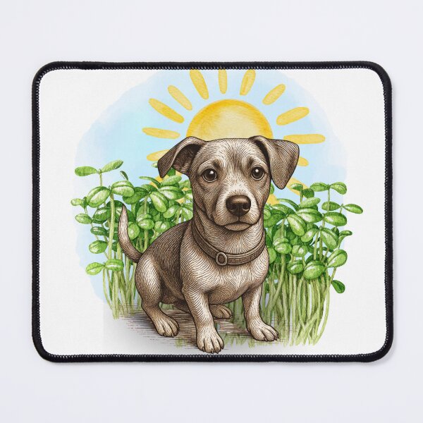 Item preview, Jack Russell/Beagle Mix in field with sun designed and sold by jwturcott.