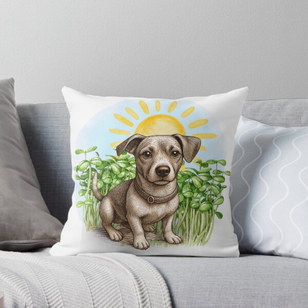 Item preview, Jack Russell/Beagle Mix in field with sun designed and sold by jwturcott.