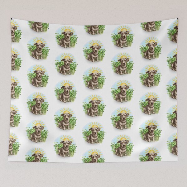 Item preview, Jack Russell/Beagle Mix in field with sun designed and sold by jwturcott.
