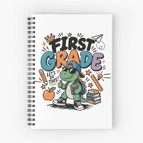 Item preview, First Grade T-Shirt | Cute Dinosaur First Day of School Kids Shirt designed and sold by Sunday.Supply.